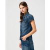 Košile Wrangler SHRUNKEN SHIRT CRAZY INDIGO