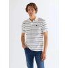 Tričko Wrangler STRIPE POLO SHIRT WORN WHITE