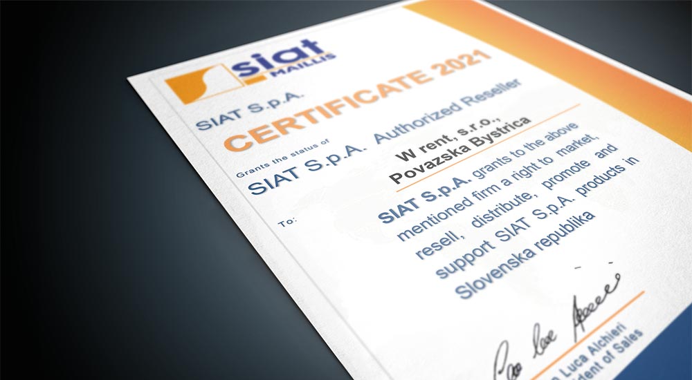 Obhájili sme titul zástupca SIAT S.p.A. na slovenskom trhu pre rok 2021