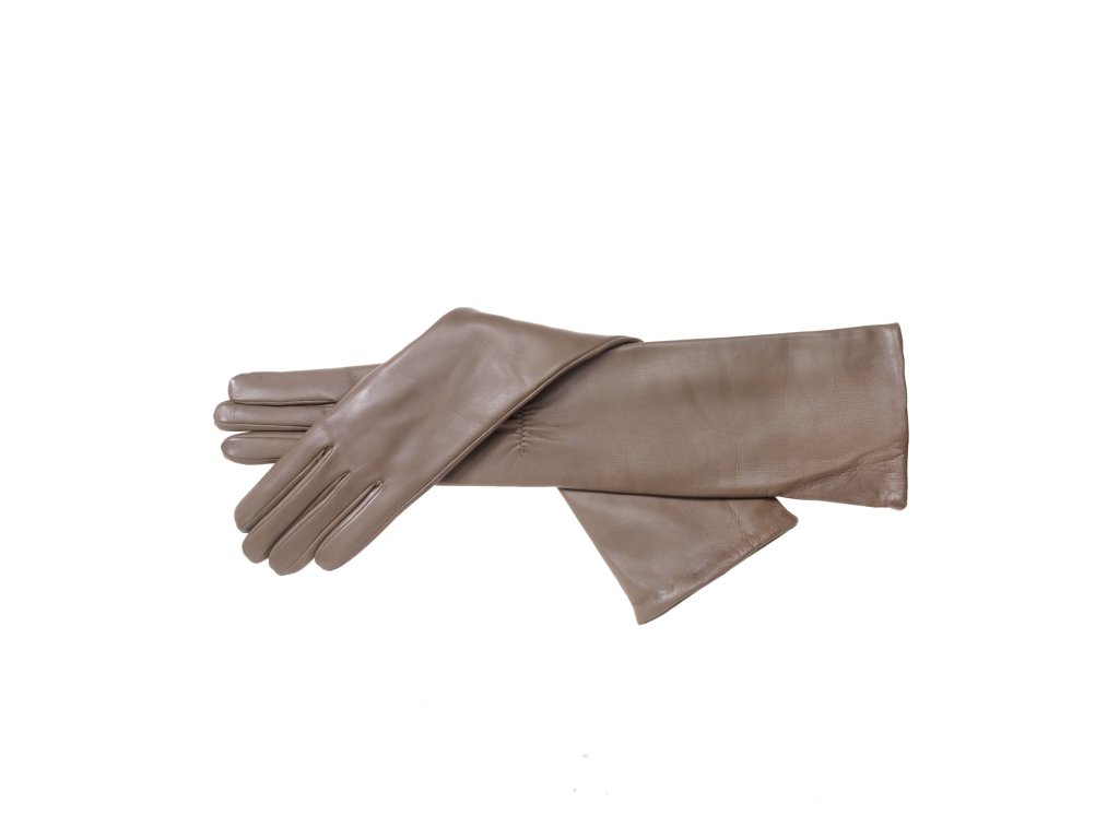 Dlouhé béžové rukavice Roeckl s teplou podšívkou