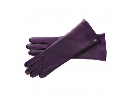 Temně fialové klasické kožené rukavice Roeckl