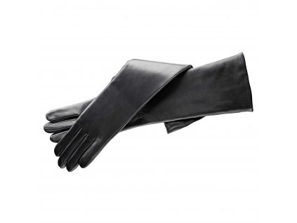 Dlouhé černé rukavice Roeckl z hladké kůže