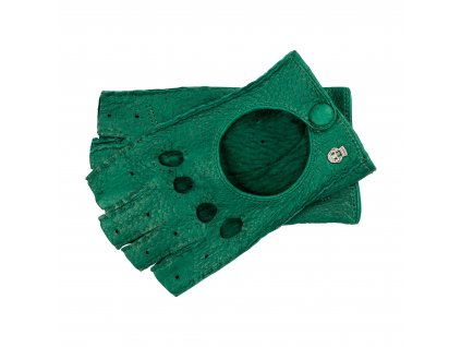 Zelené řidičské rukavice bez prstů Roeckl