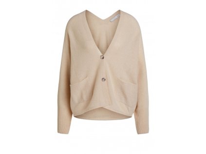 Béžový propínací svetr Oui