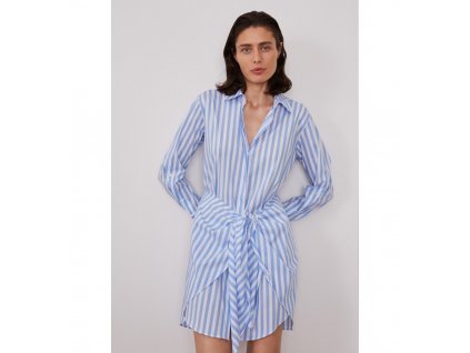 veronique blue stripes dress