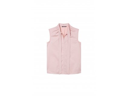 Růžová košile Luisa Cerano bez rukávů s kravatou