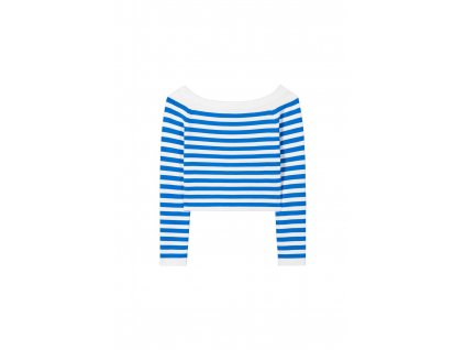 Modro-bílý pruhovaný pulover Luisa Cerano