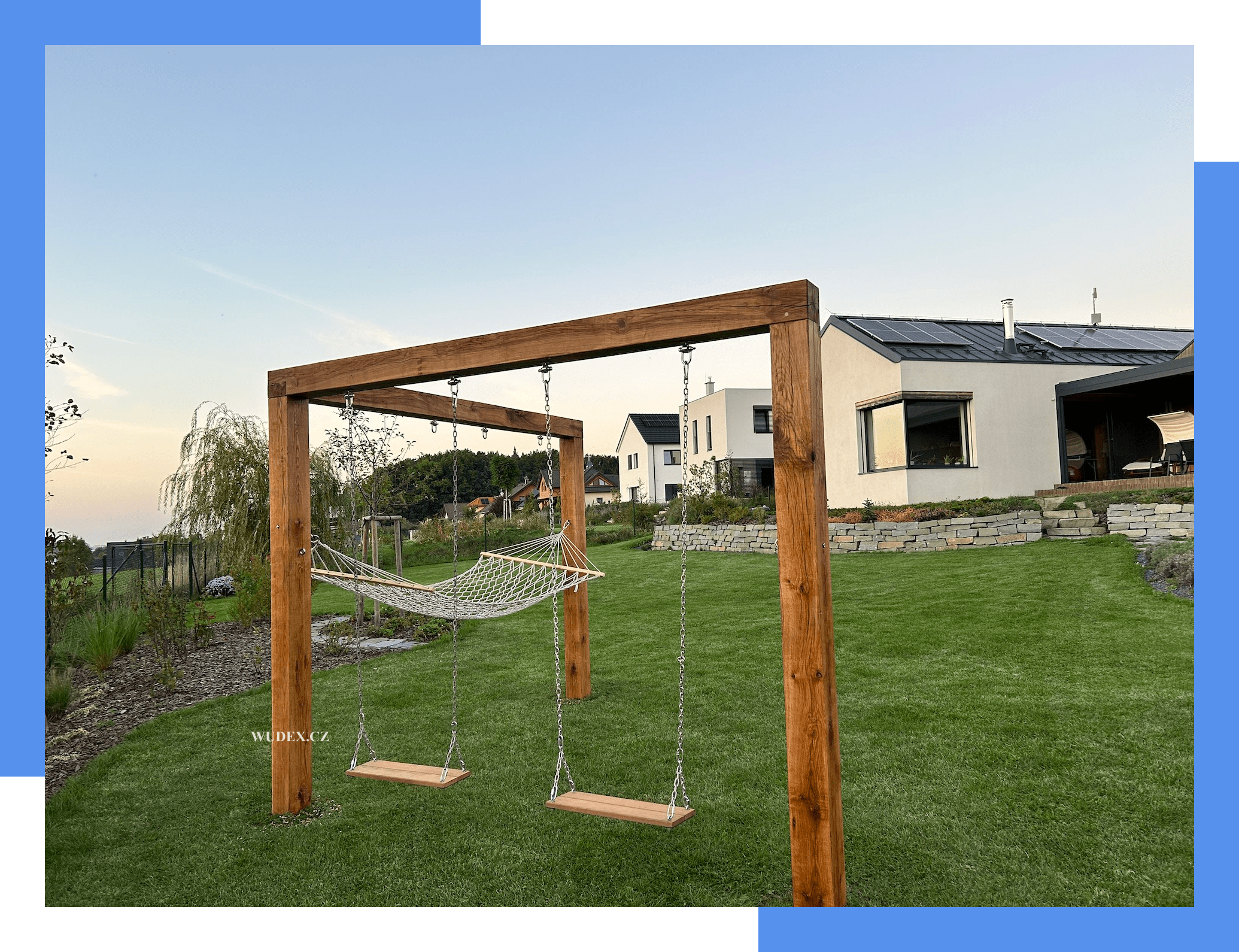 Zahradní houpačka ze dřeva