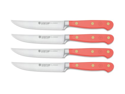 Sada 4 nožů na steaky Classic Colour 12 cm Coral Peach