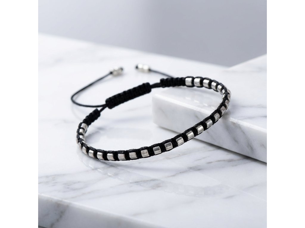 macrame jemný stříbrný produkt 1