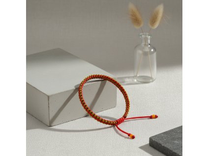 Dvoubarevný saténový červená zlatá