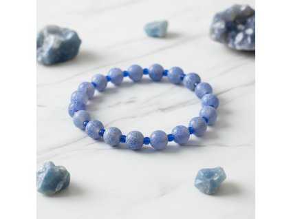 modrý praskaný achát