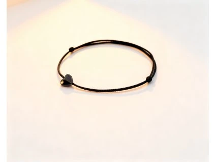 Hematit malé srdíčko černý provízek