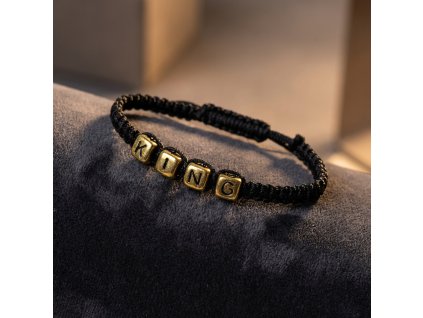 Macrame černý zlatá kostrička produkt