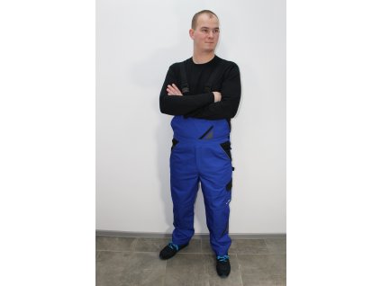 Pracovné nohavice na traky PROFI modré
