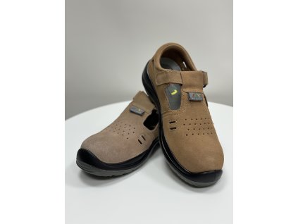 Bezpečnostné sandále comfort hnedé S1 P
