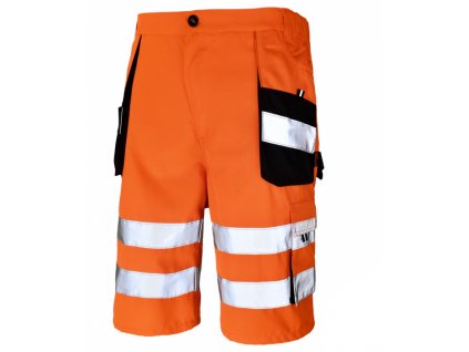Pracovné reflexné kraťasy oranžové