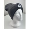 Čiapka s LED svetlom tmavo sivá