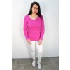 Tričko ružové dámske dlhý rukáv