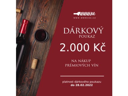 DÁRKOVÝ POUKAZ 2000 Kč  ELEKTRONICKÝ