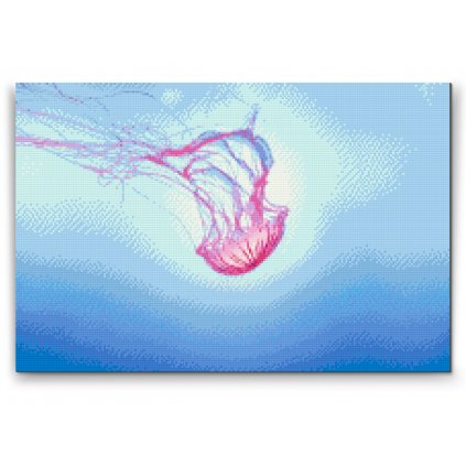Malowanie diamentowe - Różowa meduza