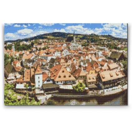 Malowanie diamentowe - Widok na miasto - Czeski Krumlow