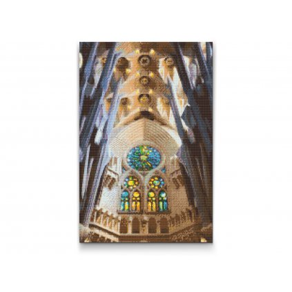 Malowanie diamentowe - Sagrada Familia widok od wewnątrz