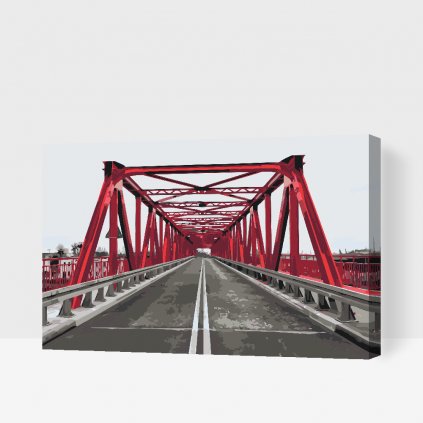 Malowanie po numerach - Czerwony most