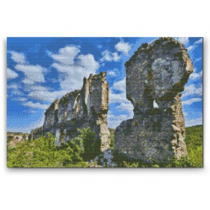 Malowanie diamentowe - Ruiny zamku Čabraď