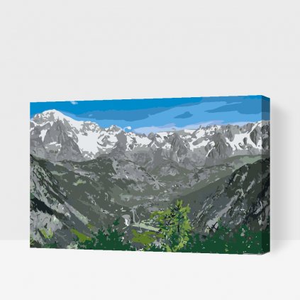 Malowanie po numerach - Mont Blanc 2