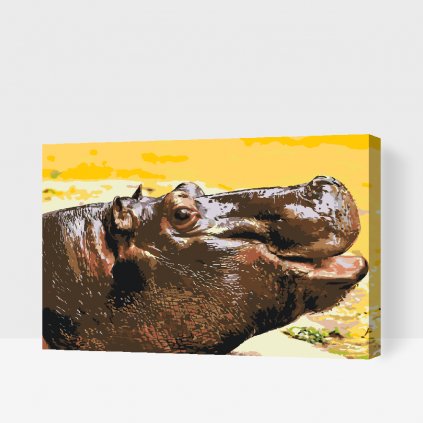 Malowanie po numerach - Safari - Hipopotam