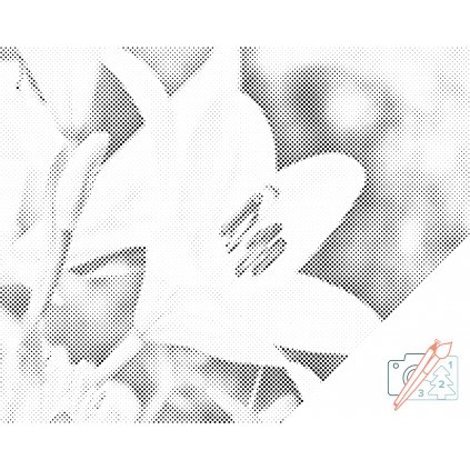 Kropkowanie - Biała lilia