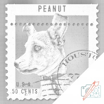 Kropkowanie - Znaczek pocztowy psów