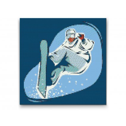 Haft diamentowy - Snowboardzista