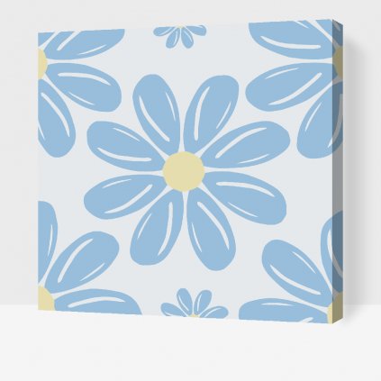 Malowanie po numerach - Niebieskie kwiaty