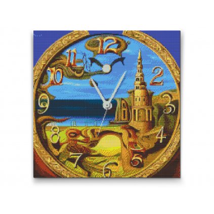 Haft diamentowy - Abstrakcyjny zegar