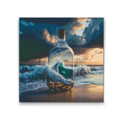 Haft diamentowy - Morze w butelce