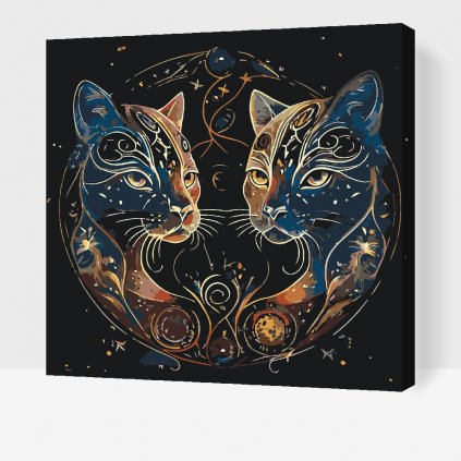 Malowanie po numerach - Astrologiczne koty
