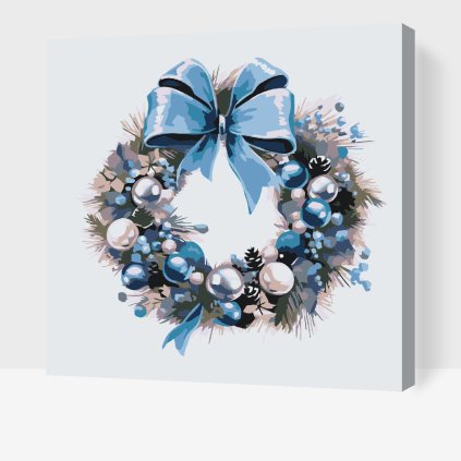 Malowanie po numerach - Wieniec świąteczny