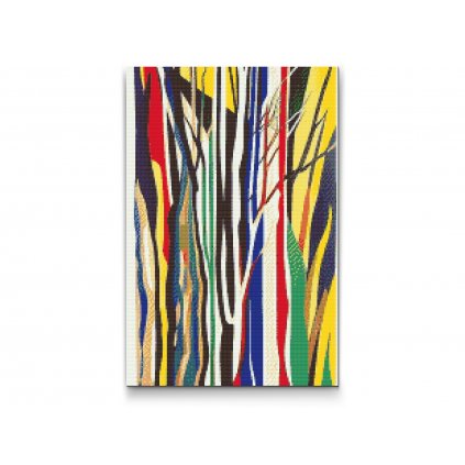 Haft diamentowy - Abstrakcyjne drzewa w kolorach