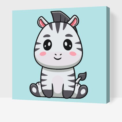 Malowanie po numerach - Mała zebra