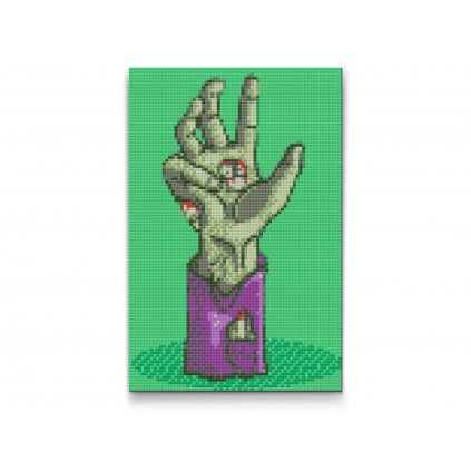 Haft diamentowy - Ręka zombie