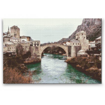 Malowanie diamentowe - Most w Mostarze