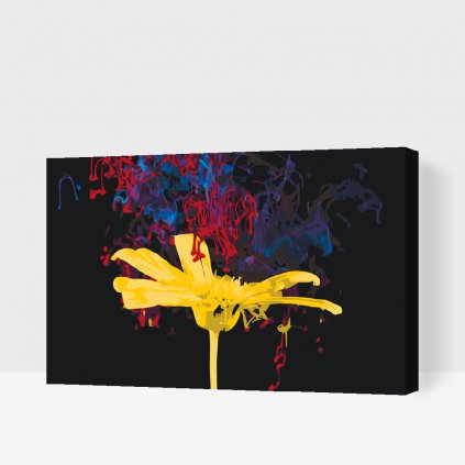 Malowanie po numerach - Żółty kwiatek