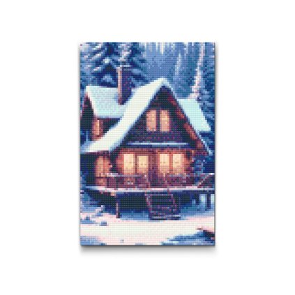 M2_Haft_diamentowy_-_Ośnieżony_domek