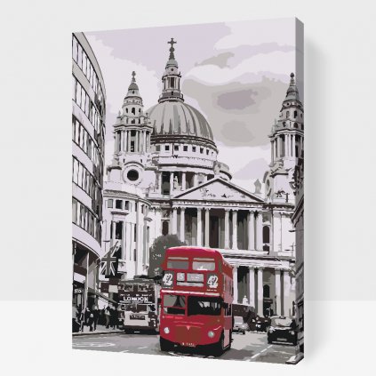 Malowanie po numerach - Autobus w Londynie