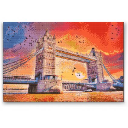 Malowanie diamentowe - London Bridge o zachodzie słońca