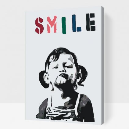 Malowanie po numerach - Banksy - Uśmiech