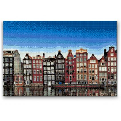 Malowanie diamentowe - Domy w Amsterdamie 2