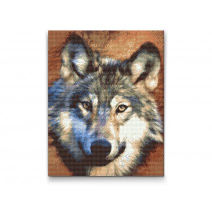 Malowanie diamentowe - Wilk na polowaniu